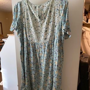 Blue floral dress